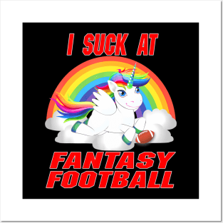 I suck at fantasy football Posters and Art